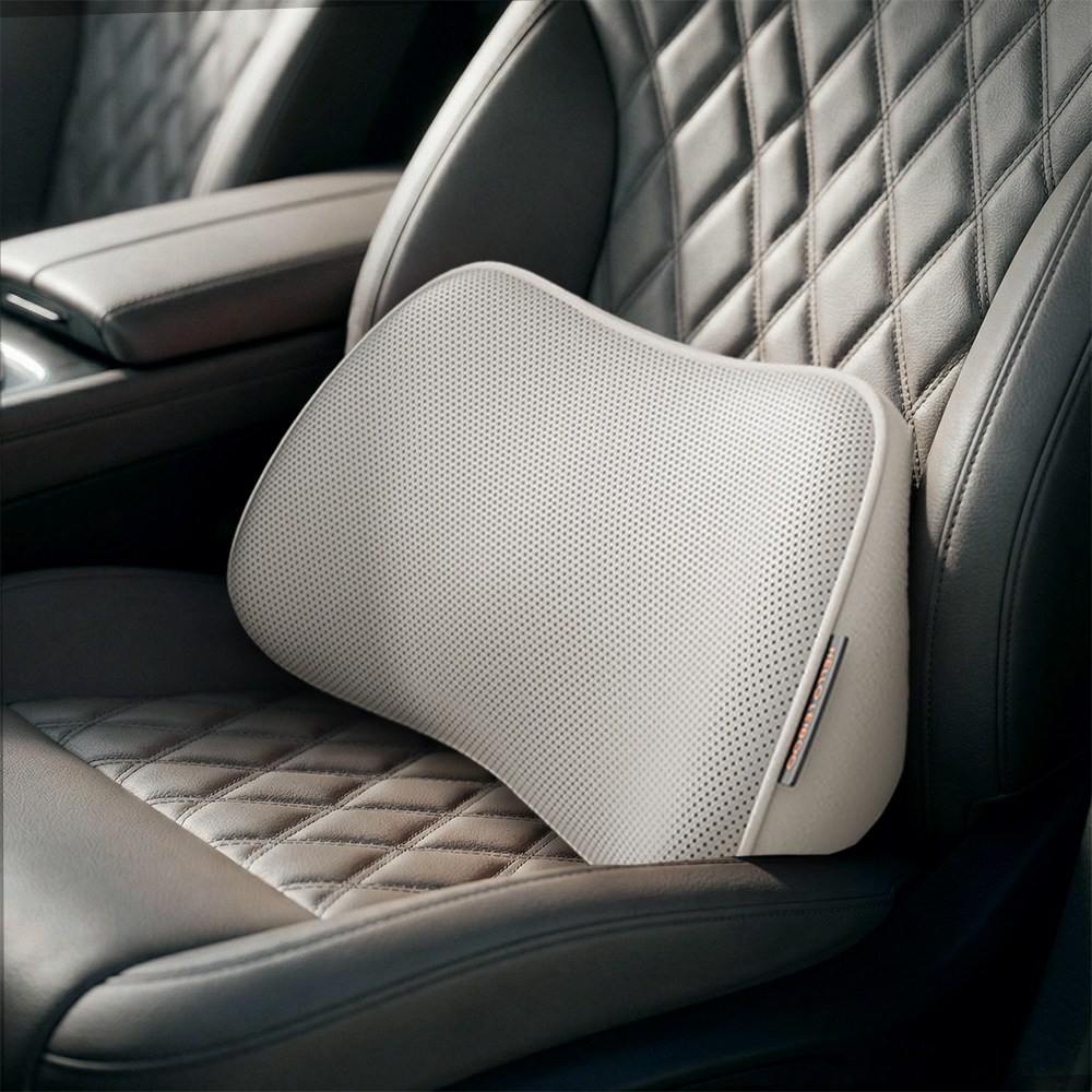 YF 자동차 메모리폼 허리쿠션 통기성 강한 차량용 요추쿠션 골반쿠션, 1개, 화이트 19,800원