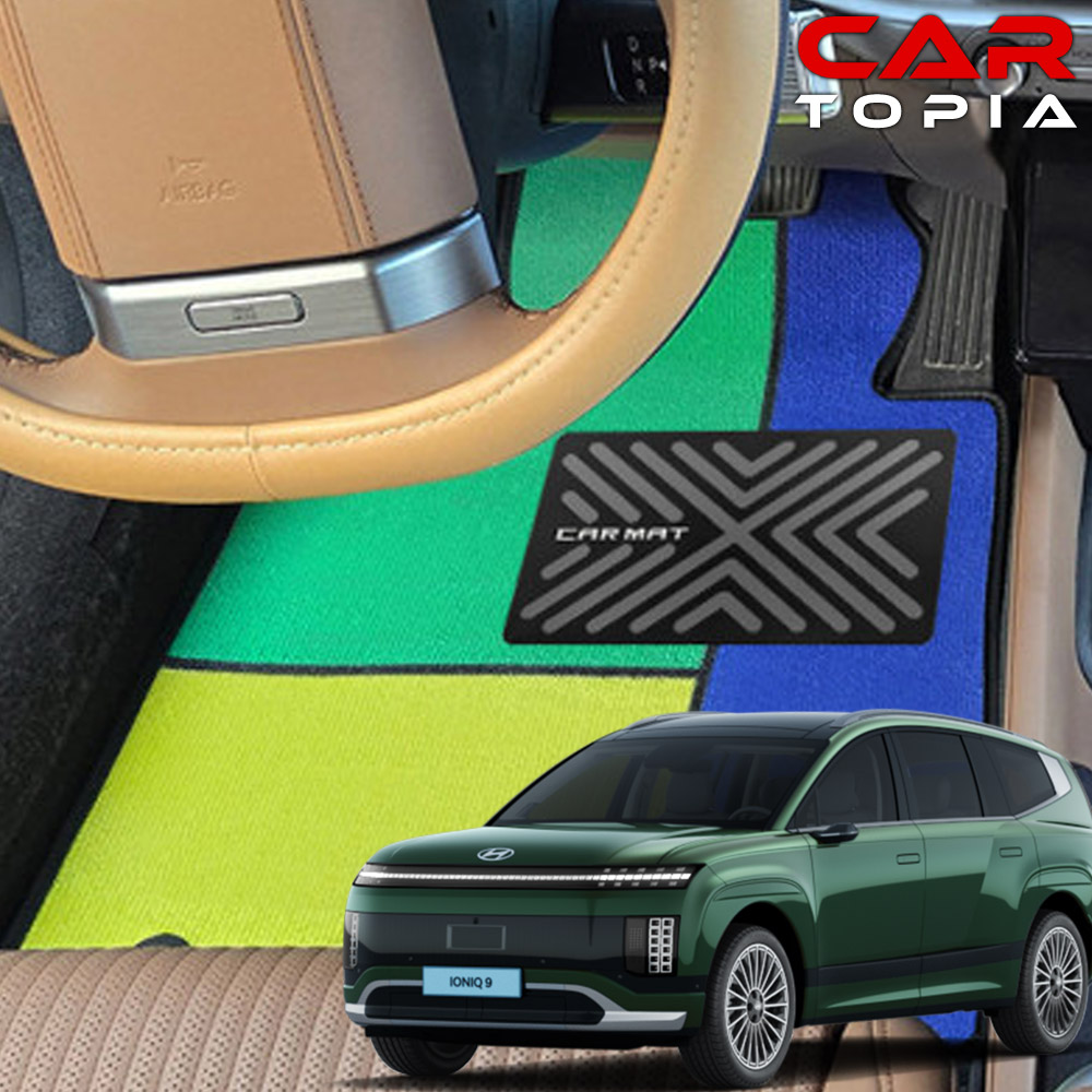 카토피아 2026 아이오닉9 비스포크 디자인 카매트 6인승 기본 1열+2열+3열+트렁크 매트 용품 254,000원