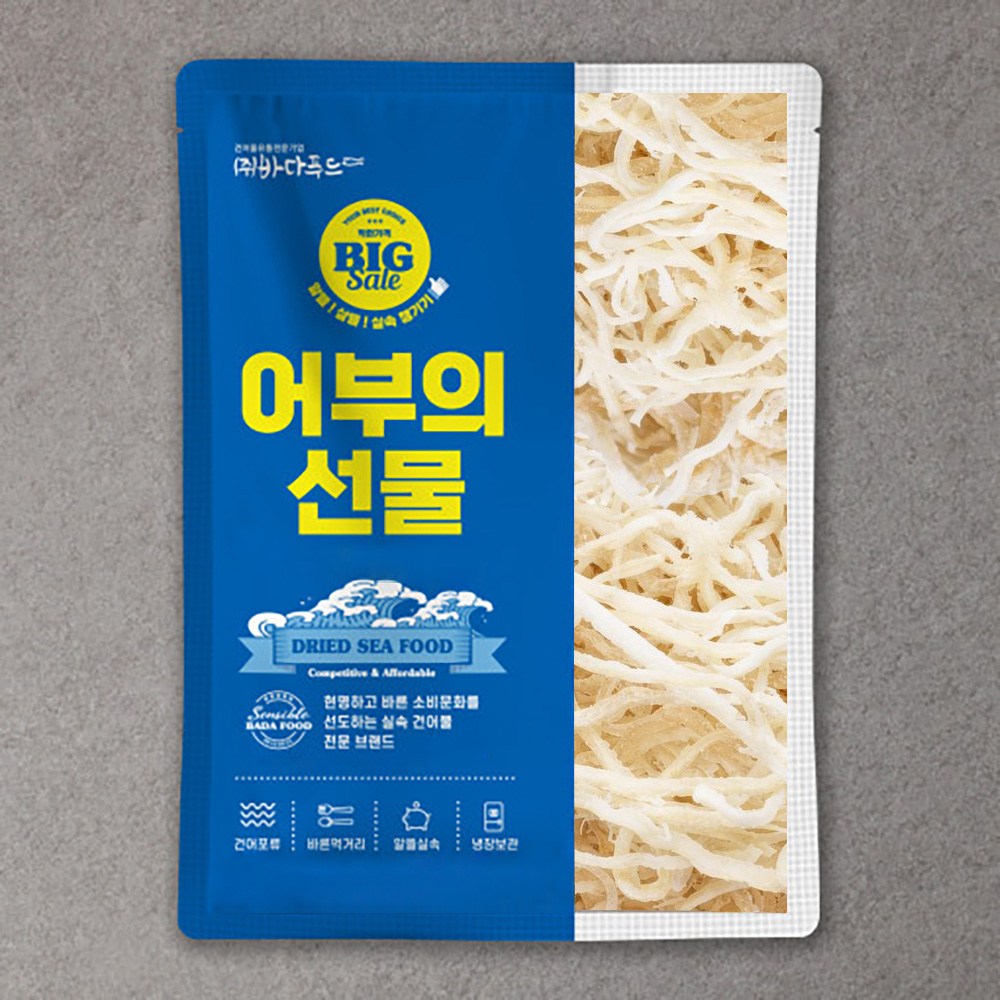 바다푸드 3번의 숙성 해풍건조 프리미엄 참진미채 강원도 주문진 백진미채 11,500원