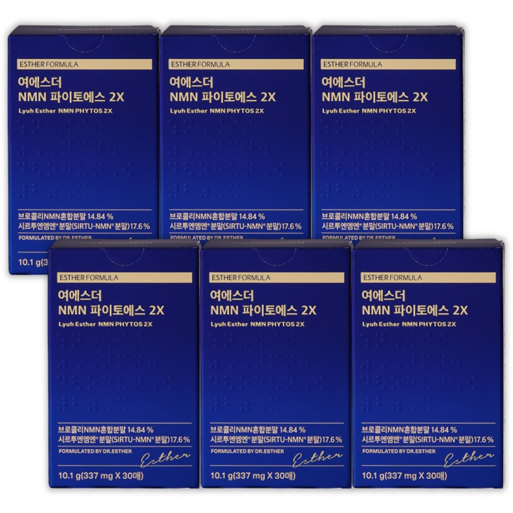 에스더포뮬러 여에스더 NMN 파이토에스 2X 12박스 (360매), 12박스, 30회분 388,000원