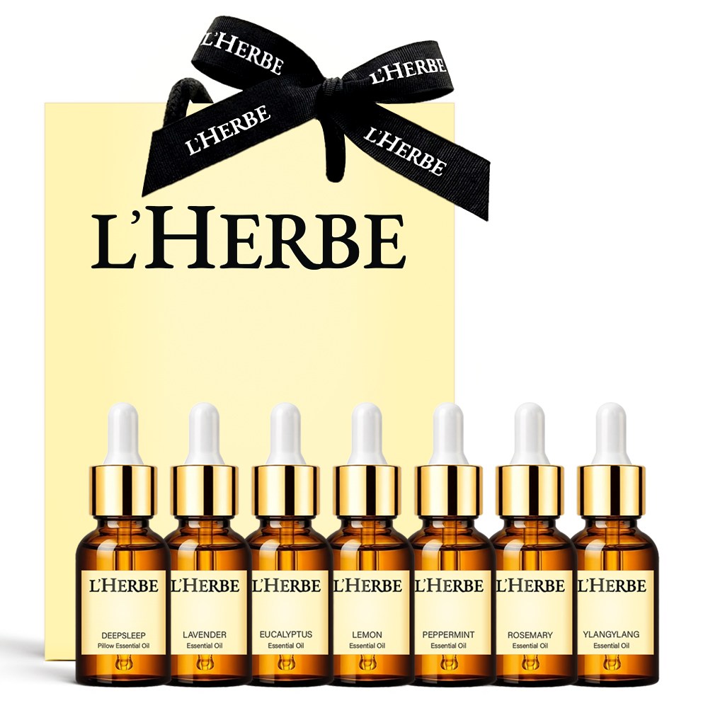 [럭셔리 선물] 르에르베 스트레스7종세트 숙면 수면에좋은 잠잘오는향 불면증 천연 아로마 테라피 에센셜 오일, 7개, 10ml 129,900원