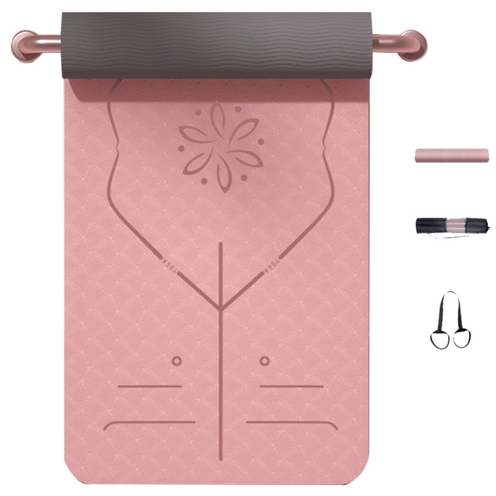 Tooliva 두꺼운 TPE 요가매트 미끄럼방지 홈트 냄새없는 운동 매트 필라테스 매트 실내 운동 매트, 1개, 핑크 24,800원