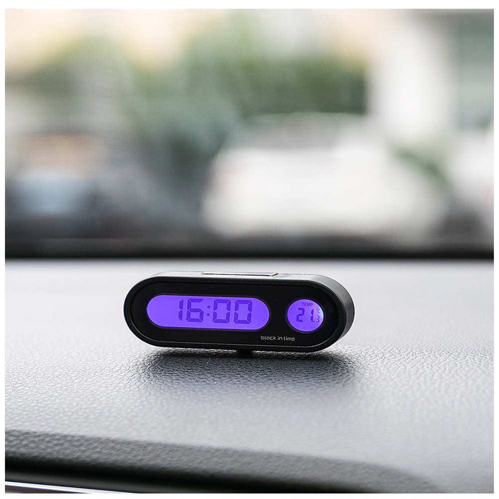 차량용 LED 조명 디지털 전자시계 온도계 탁상 대시보드 송풍구 간편설치 미니시계, 1개 19,800원