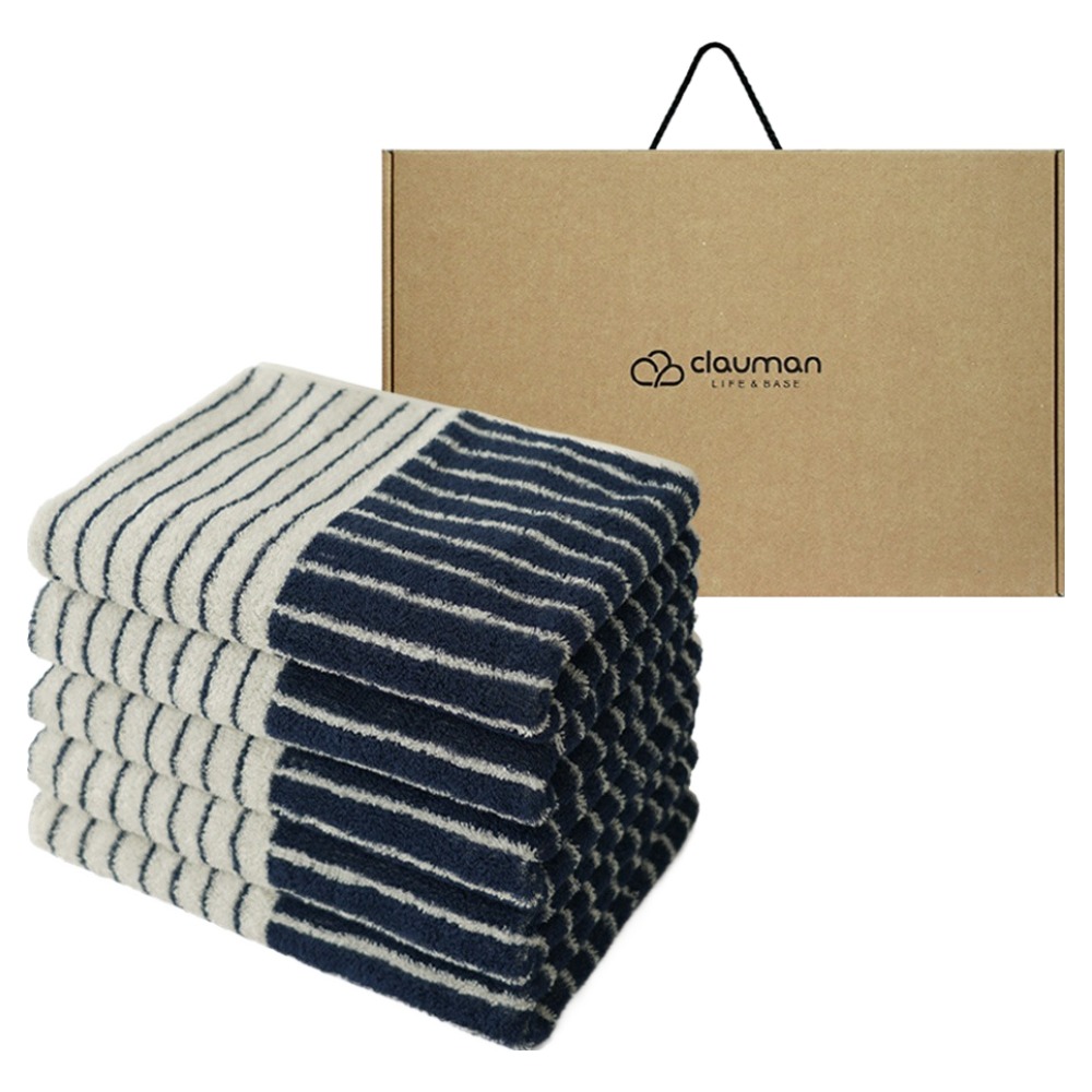 클라우망 프리미엄 선염타월 160g 60수 코마사, 스트라이프, 5개 35,000원