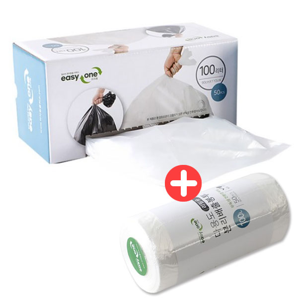 이지원플러스 비닐봉투 뽑아쓰는 비닐봉지 재활용봉투 [투명] 100L+리필형 100L, 1개 35,850원