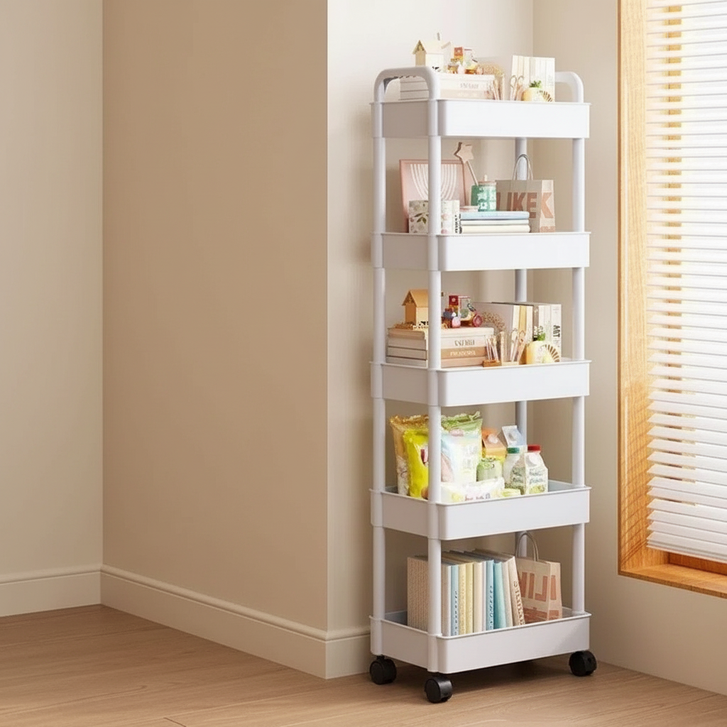 로이라이프 주방 다기능 이동식 틈새 트롤리 대형 34 x 23 x 100 cm 9,990원