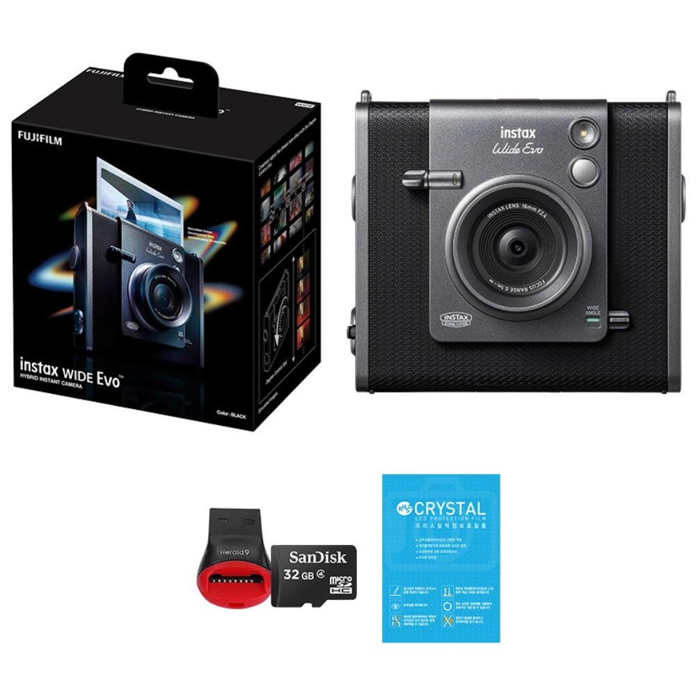 인스탁스 와이드 에보 단품 패키지, 하이브리드 즉석카메라, 1세트, 블랙 520,000원