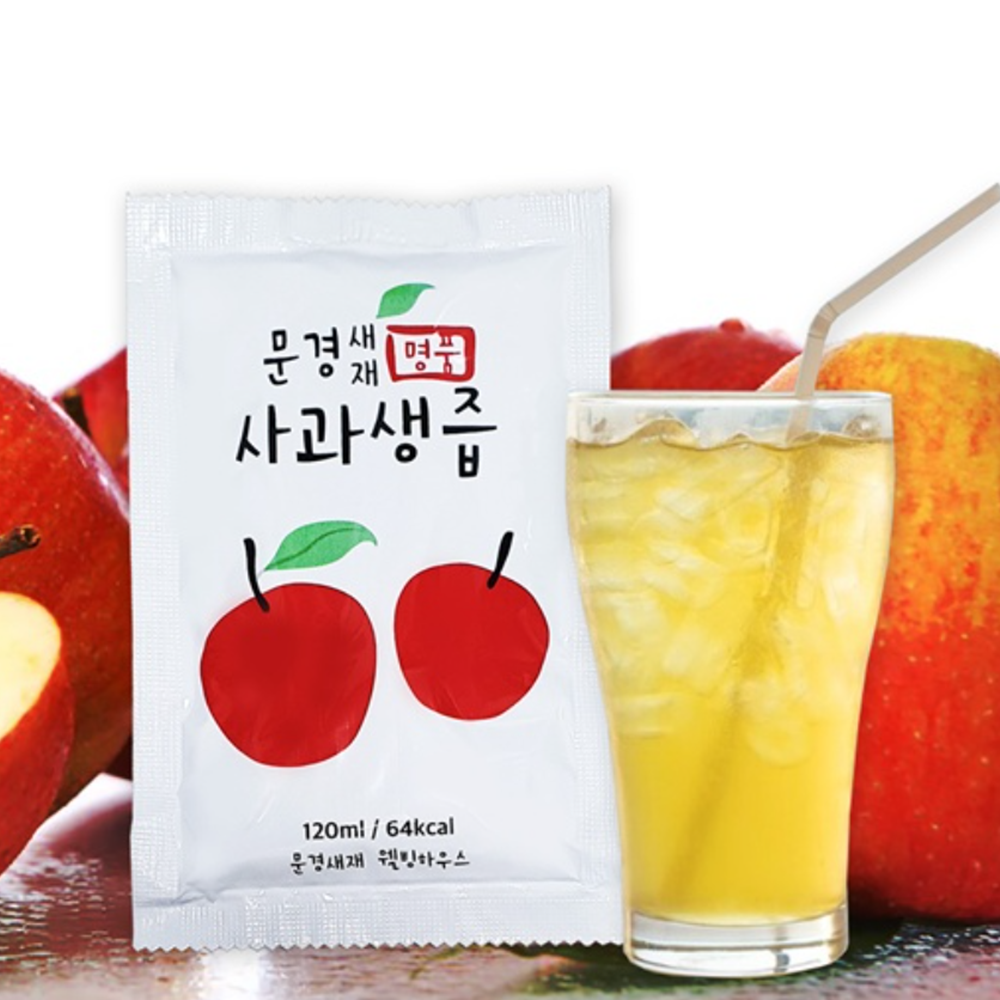 리얼 생즙 문경새재 사과생즙 50포 38,000원