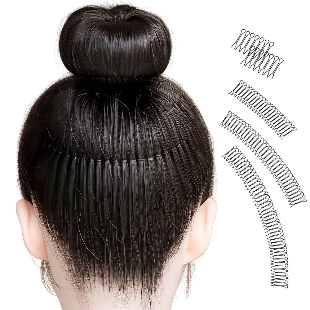 슈리팜 잔머리 고정핀 올림머리 똥머리 헤어핀 4사이즈 세트, 4개, 블랙 8,050원