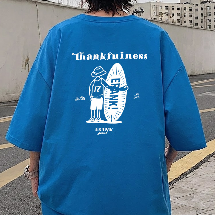 JBOOM 남자 오버핏 반팔티 서핑 프린트 티셔츠 14,900원