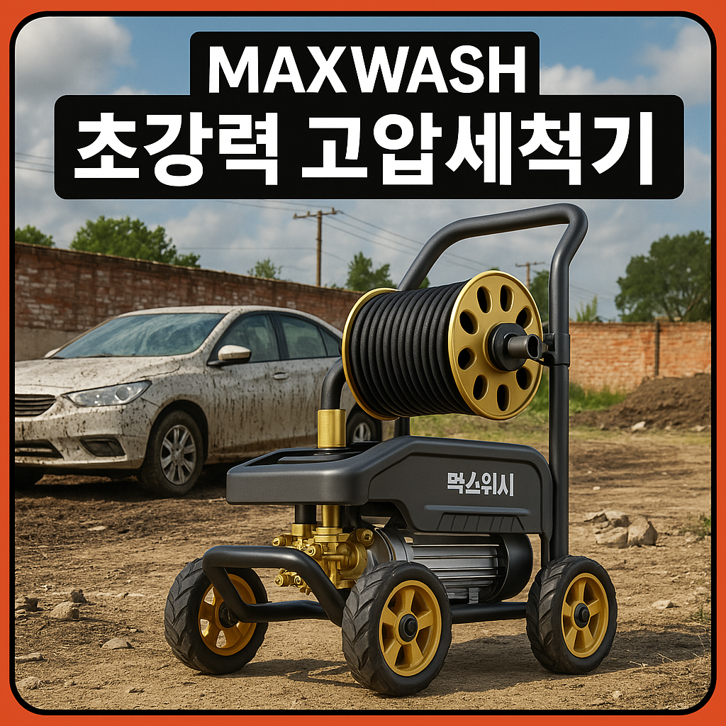 맥스워시 초강력 고압 세척기 세차기 산업용 휴대용  청소기 분사기 하수구 자동차 배관 282,300원