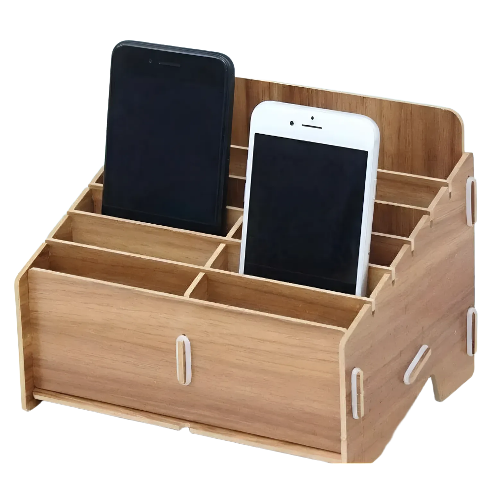 태방산업 다용도 우드 핸드폰 스마트폰 휴대폰 보관함 12구 9,500원