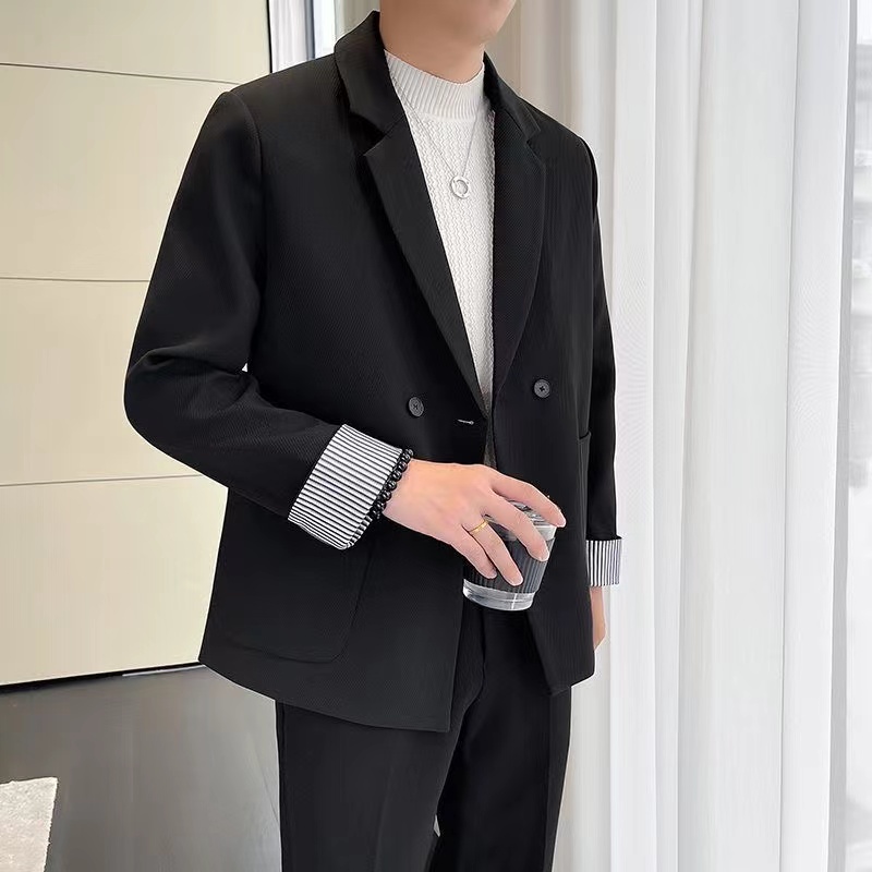 휠렉스 남성 더블 자켓 블레이저 세미정장 슬림핏 봄 오피스룩 J186 34,000원