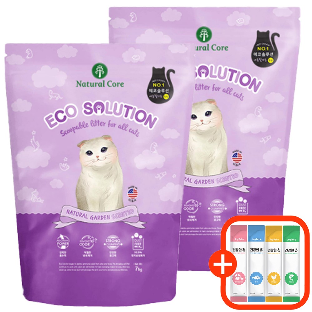 네츄럴코어 에코솔루션 벤토나이트 고양이모래 (유향/무향) + 츄르6P 39,800원