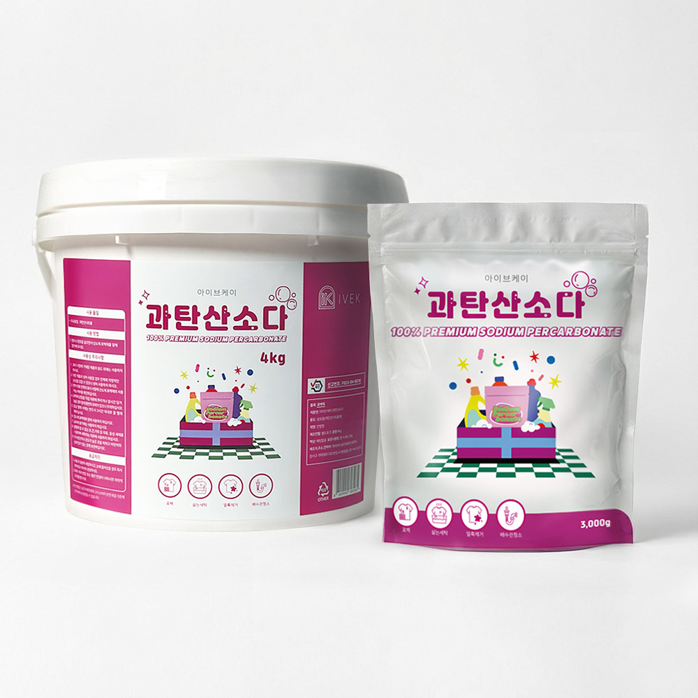 [세트특가]아이브케이 과탄산소다 대용량 분말세제 버킷형 4kg+리필형 3kg, 1개, 1세트, 7kg 19,800원