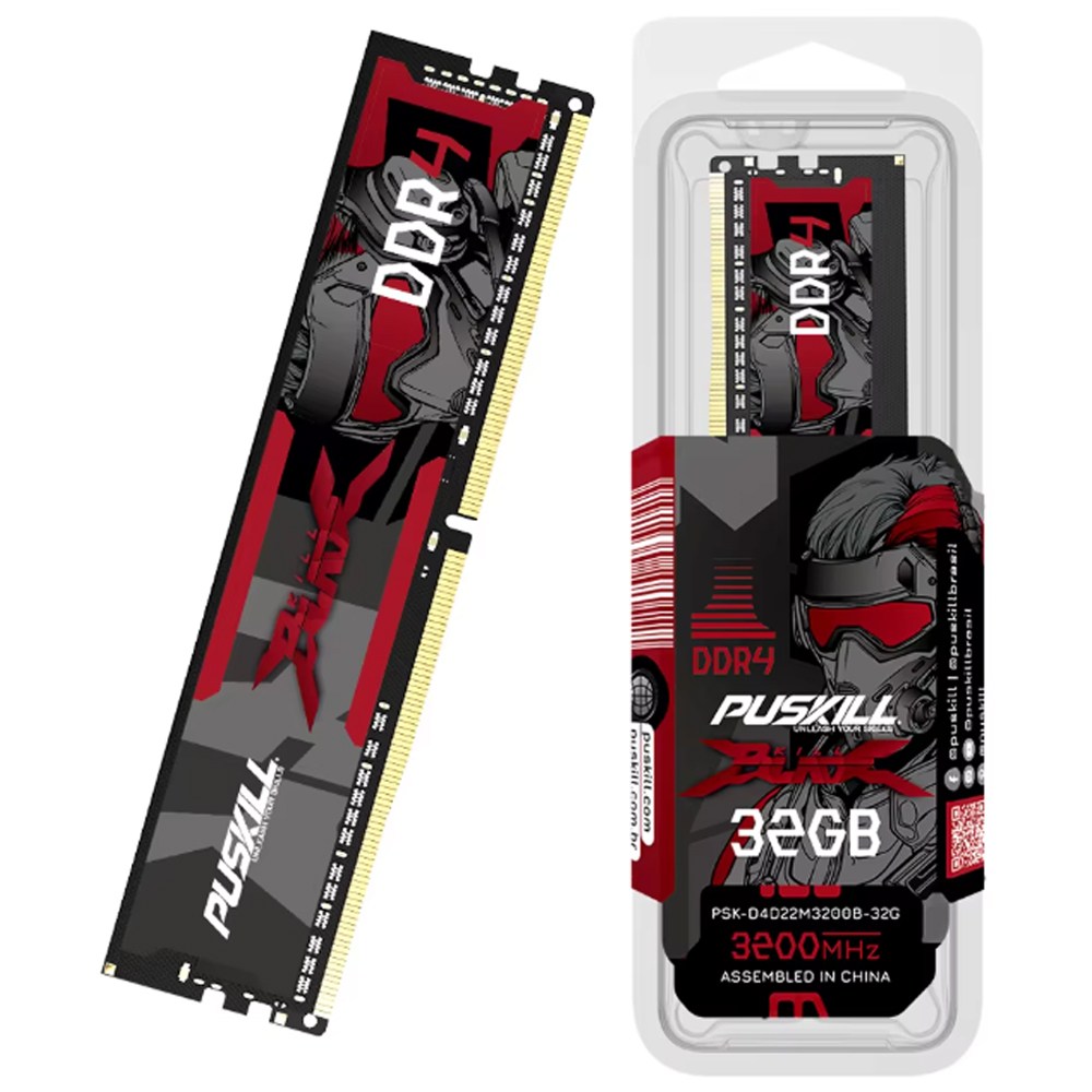 (삼성 칩)PUSKILL DDR4 PC4 25600 3200mhz 킬블레이드 램 데스크탑 메모리 개별밀봉포장 349,000원