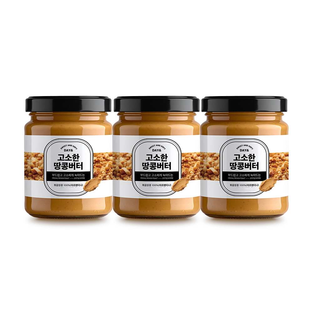 데이앤 무가당100% 무첨가 고소한 순수 땅콩버터, 450g, 3개 40,900원
