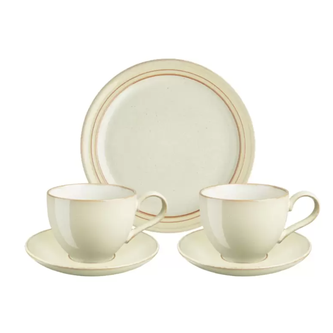 덴비 헤리티지 찻잔 세트5P 다도 티타임 스톤웨어 플레이트 테이블웨어 고급식기, 말차색, 1세트 159,800원