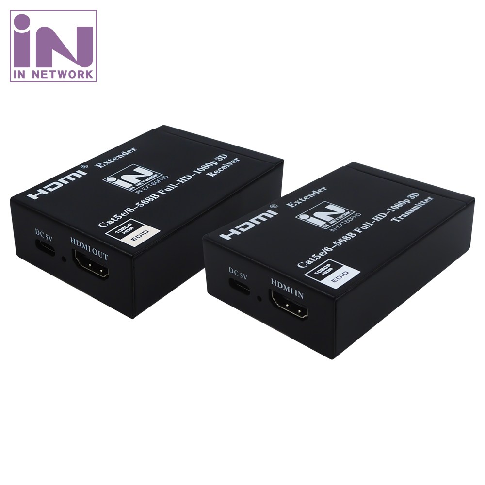 FHD HDMI 60m 리피터 1080p 거리 연장기 송수신기 세트 신호 영상 화면 연장 36,200원
