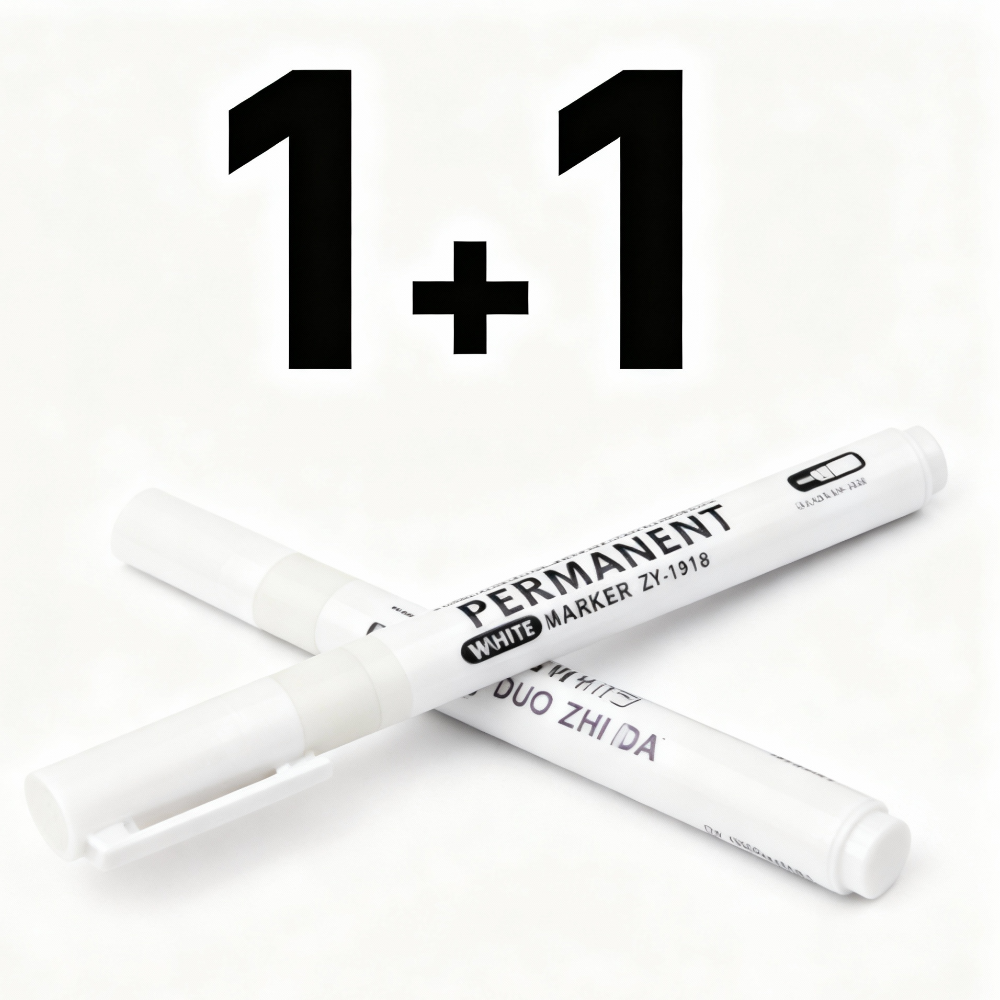 쥬커머스 유성 방수 화이트 마커 마카펜, 2개, 1색 4,000원