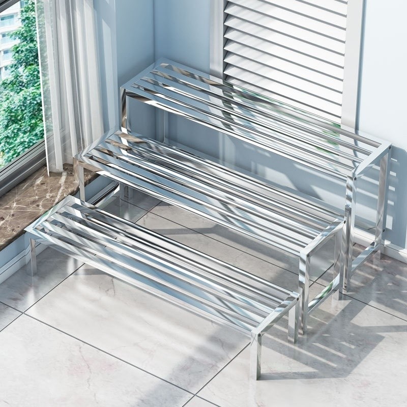 스테인레스 대용량 다층 화초 선반 100 x 30 x 20 cm + 100 x 30 x 35 cm + 100 x 30 x 50 cm 세트, 스테인리스 스틸, 1단 146,060원