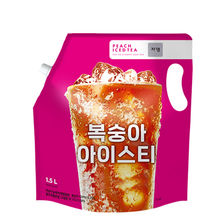 쟈뎅 복숭아 아이스티 대용량 파우치 1.5L, 1.5L, 3개 10,600원