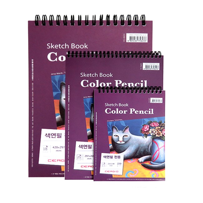 세르지오 색연필 전용 스케치북 220g A5 210x148 3,810원