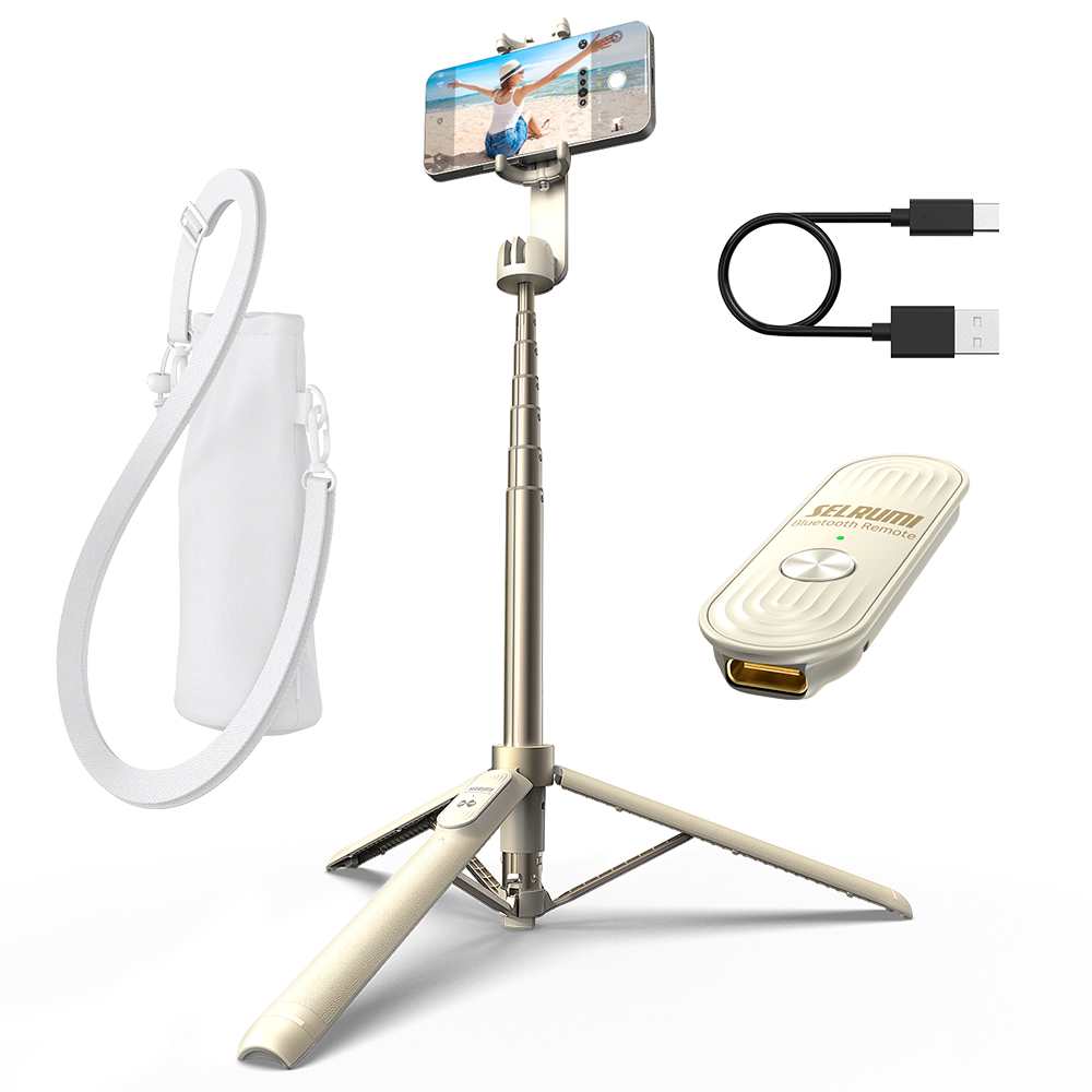 셀루미 Type-C 충전 풀 포퍼먼스 스마트폰 삼각대 130cm, SEL-CT1300M-PRO, 바닐라 브론즈 + 코랄골드, 1개 31,900원