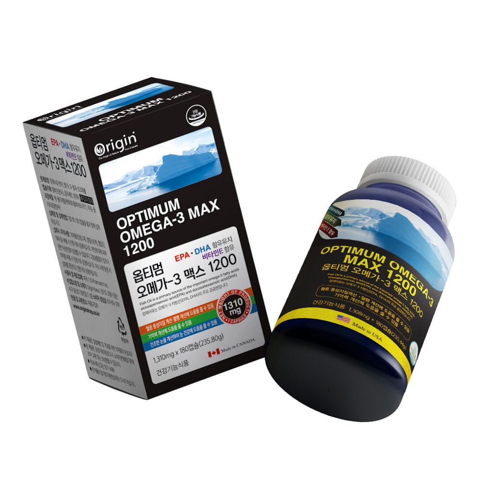 오리진옵티멈오메가-3맥스1200(1,310mg*180캡슐) 70,000원