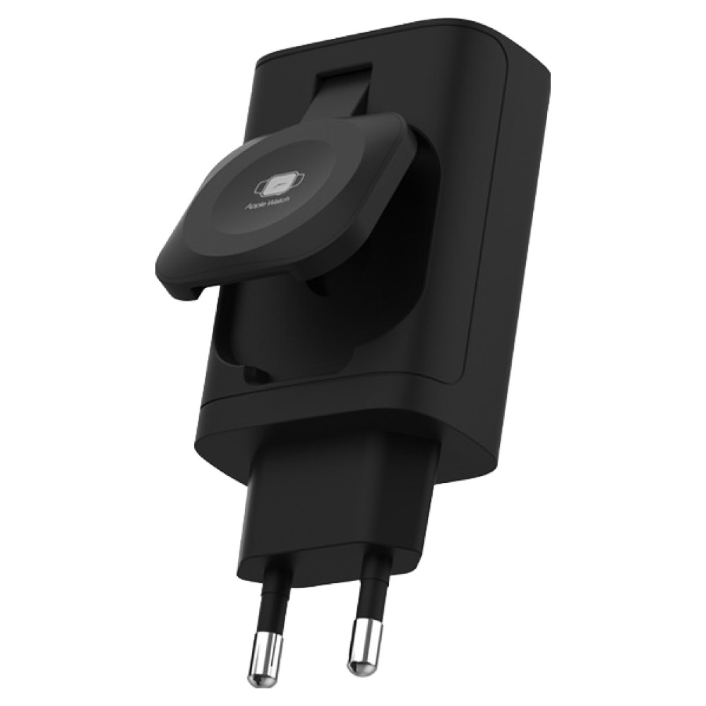 케미 여행용 가정용 올인원 40W 3포트 초고속 충전기 애플워치 호환, 1개, 블랙 11,900원