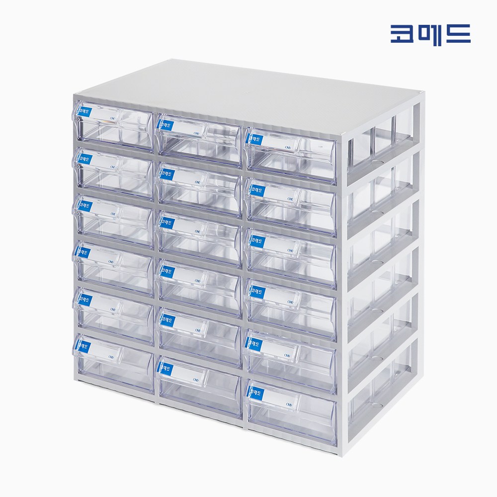 코메드 CMD-500-6 멀티박스 18칸 투명서랍장 32,500원