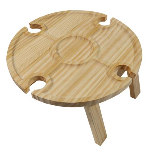 둥근 식탁 야외 접이식 나무 피크닉 테이블 휴대용 거치대 라운드 책상 와인 글라스 랙 정원 파티용 19,100원