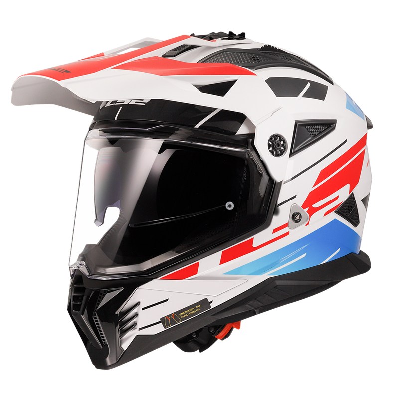 [LS2] MX702 PIONEER II 오토바이 바이크 헬멧, NAMIB WHITE BLUE RED 177,800원