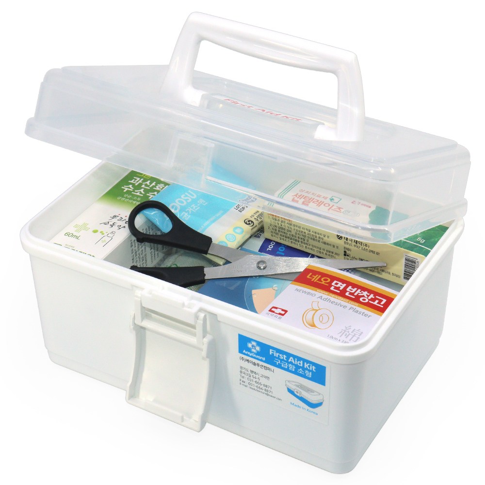 [케이솔루션] 국내산 튼튼한 가정용 구급함 구급상자세트 35,800원