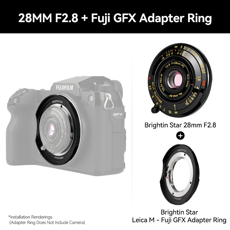 Brightin Star 28mm 풀 프레임 대형 조리개 고정 초점 수동 인물 카메라 렌즈 (라이카 M 마운트 용) 670,000원