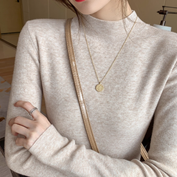 이즈리엘 여자 가을 겨울 이너 니트 반목폴라 무지 긴팔 티셔츠 19,800원