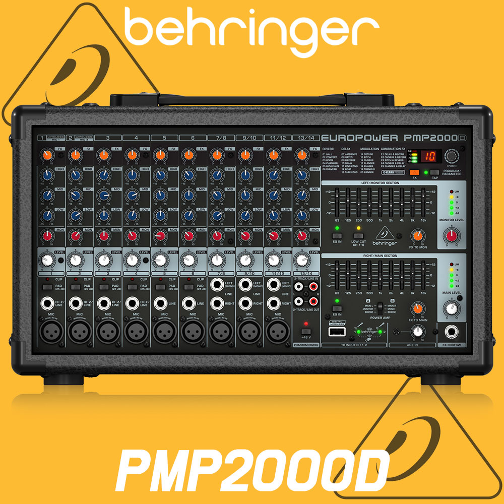 [베링거정품] 베링거 PMP2000D 14채널 2000W 파워드 앰프 믹서 637,000원