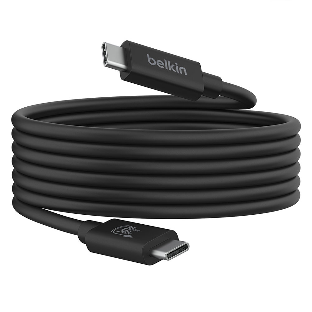 벨킨 C타입-C타입 USB 4 20Gbps + PD 240W 초고속 케이블 INZ004bt2MBK, 2m, 블랙, 1개 34,900원