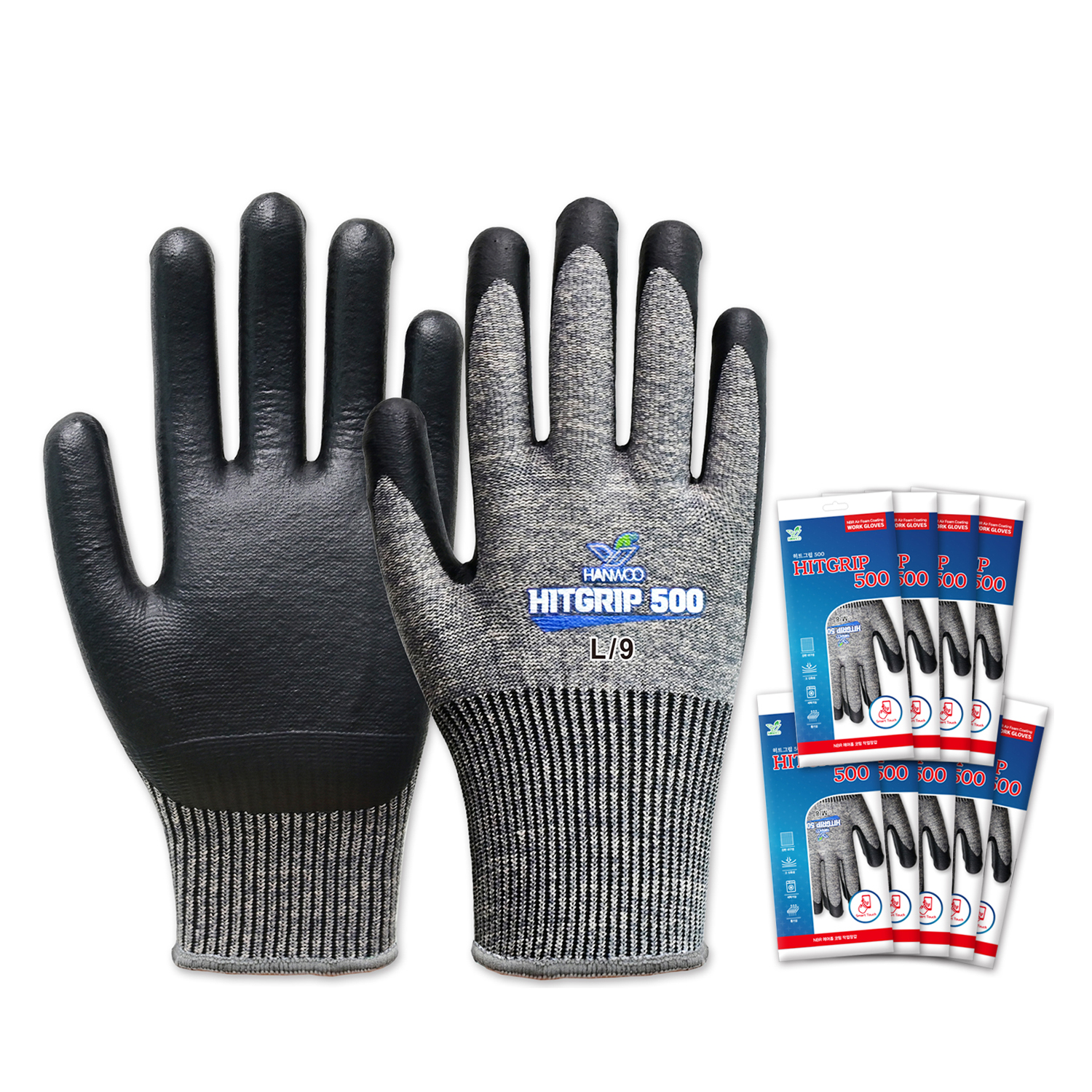 한우 히트그립500 NBR 코팅 작업 장갑, 단일 색상, 10세트 16,250원