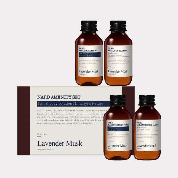 나드 어메니티 4종 세트 50ml 샴푸,트리트먼트,바디워시,바디로션 트래블키트 14,500원