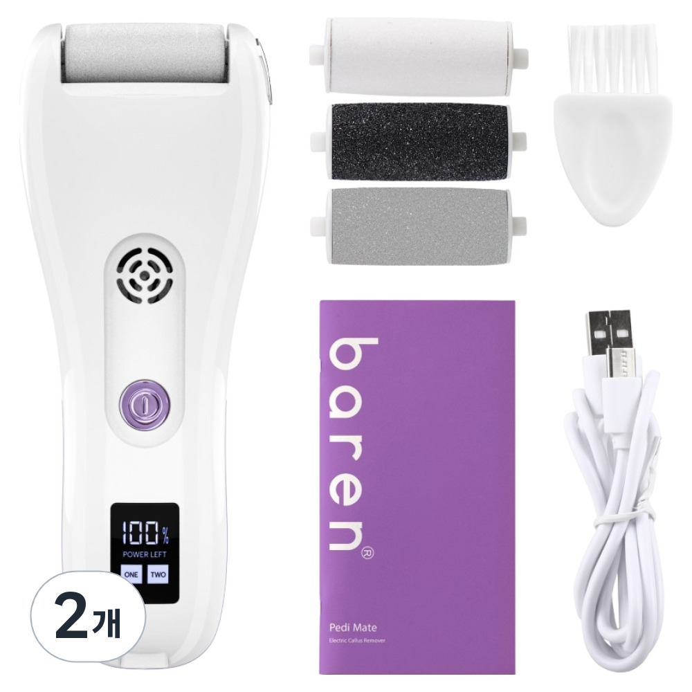 바렌 패디메이트 듀얼파워 흡입식 전동 발각질 제거기, 1개입, 2개, 295g 77,600원