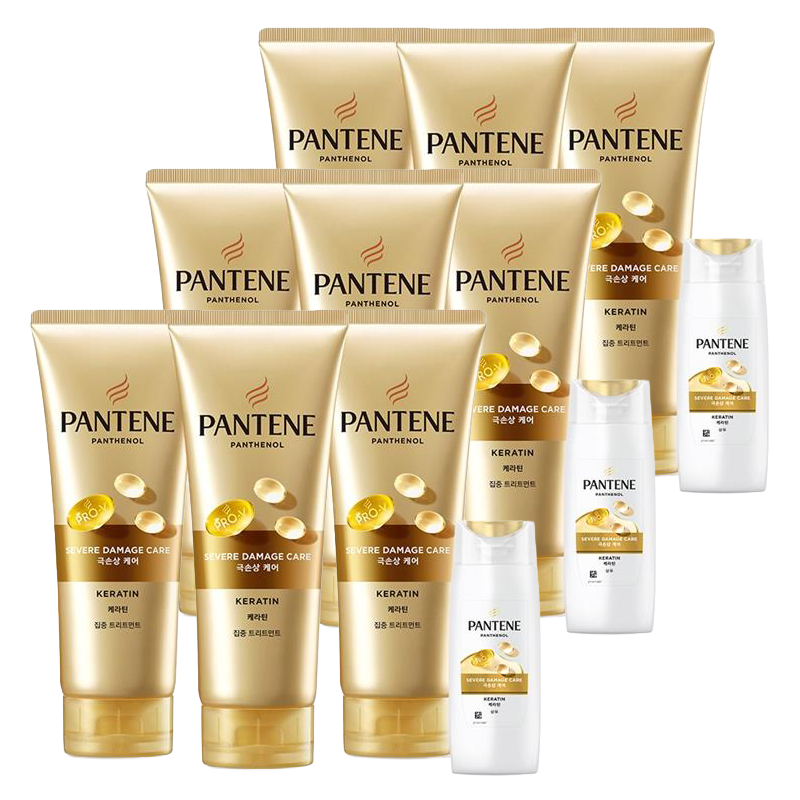 팬틴 케라틴 극손상케어 트리트먼트 220ml 3p + 샴푸 90ml 세트 47,100원