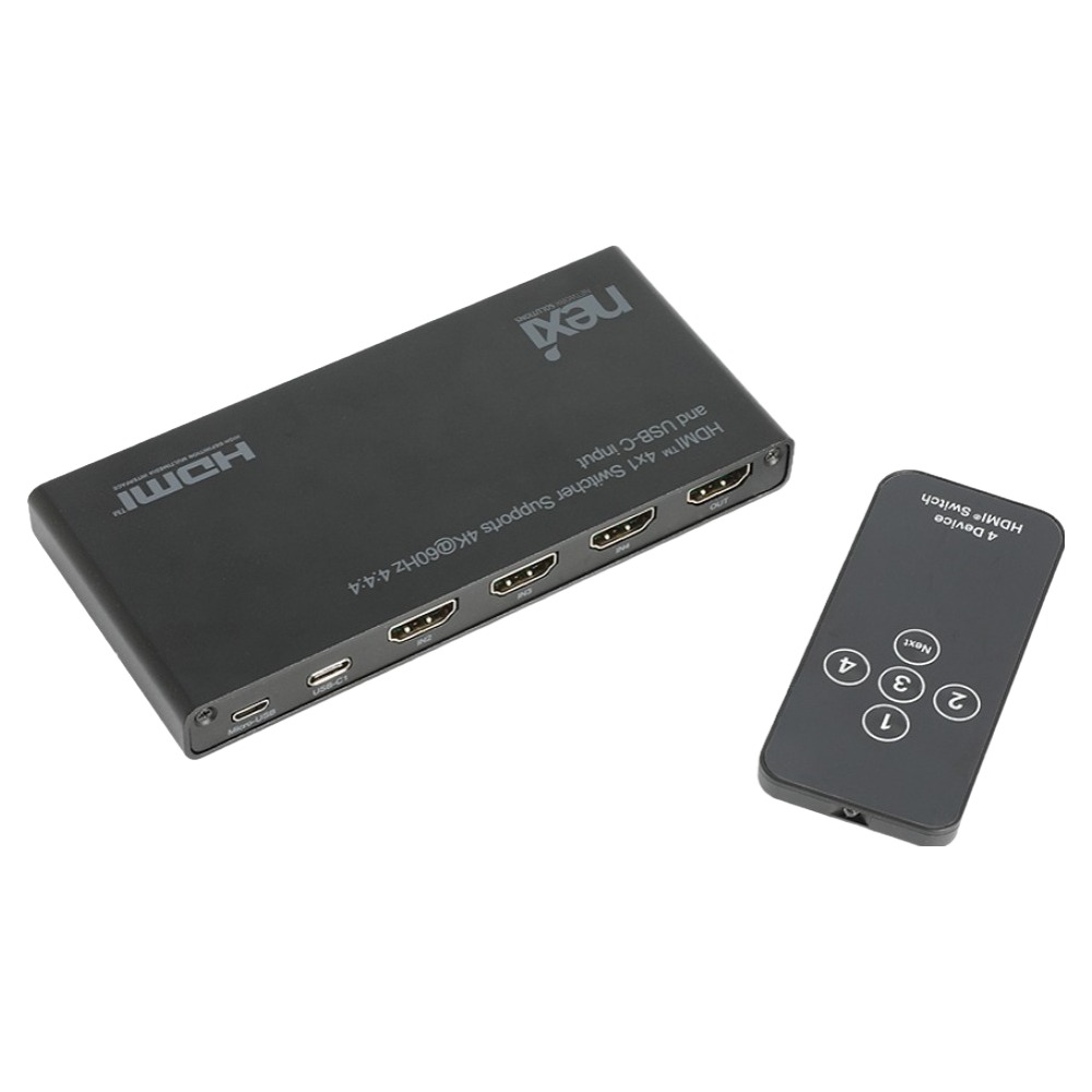 넥시 4K 4:1 HDMI USB C 스위치 NX1268, 1개, NX-HD0401SW-4KC 36,200원