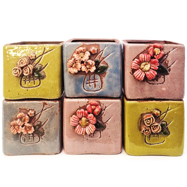 무배 행복꽃그릇 블루밍부케 6종세트 다육이 화분 식물 분갈이, 1개 30,000원