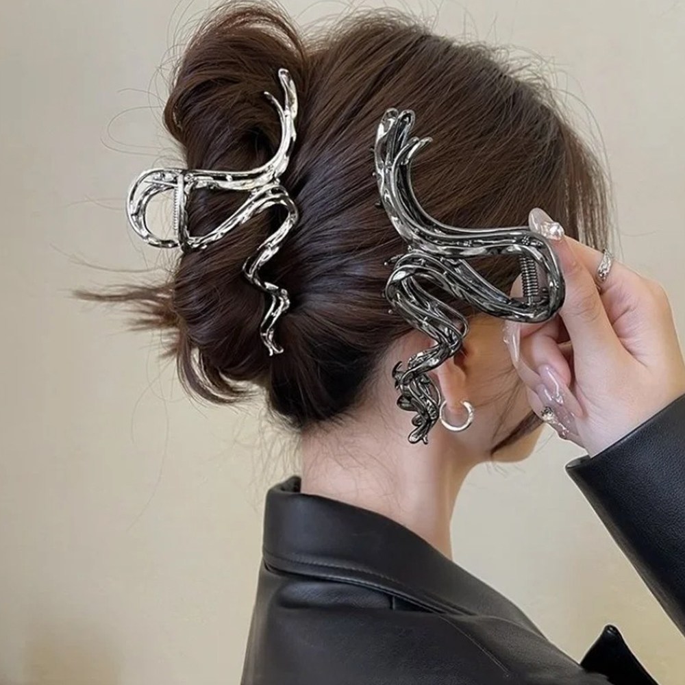 나엘 메탈 대형 헤어집게핀 2종세트 8,850원