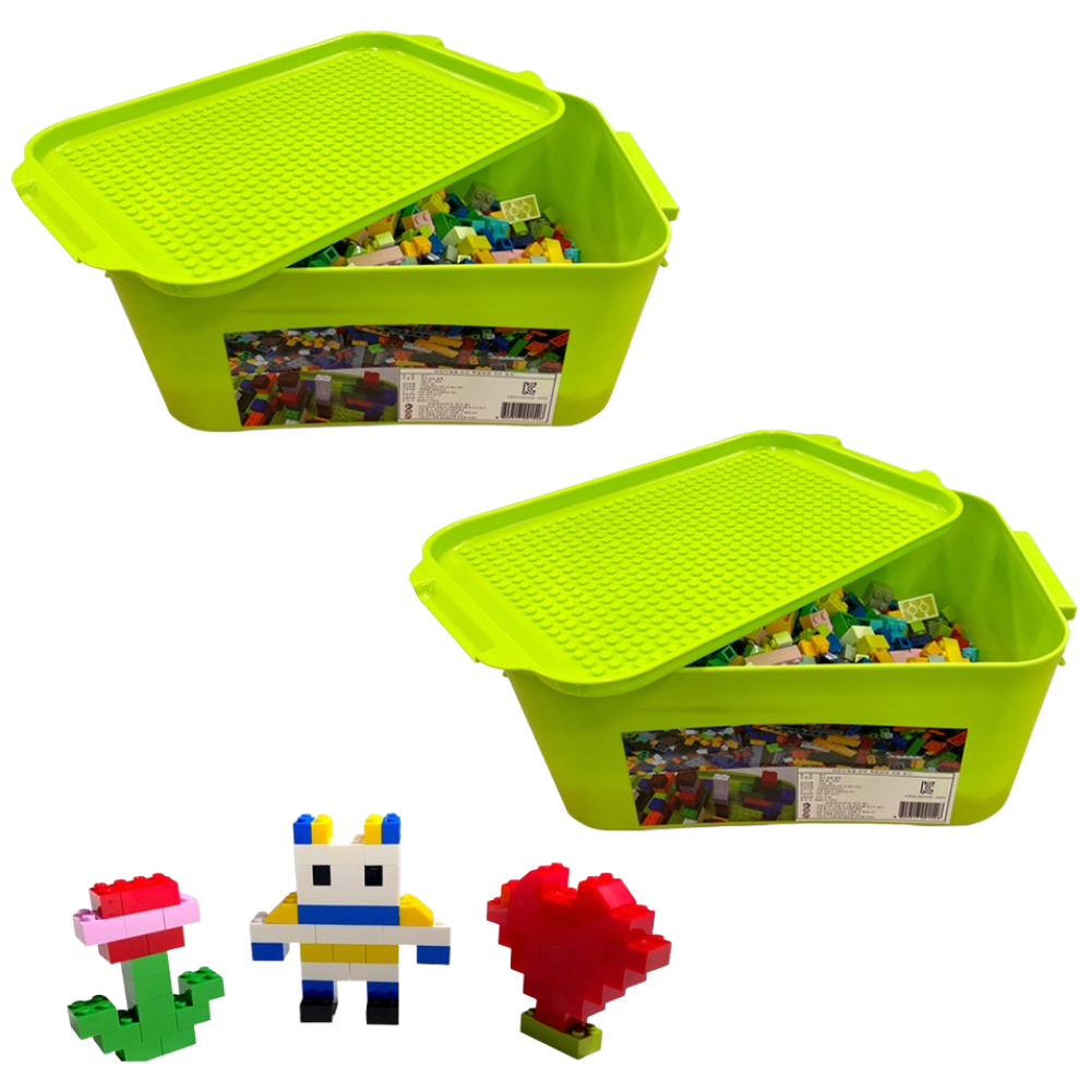 레고 호환 블럭 1000피스 + 정리함 (2세트), 혼합색상, 2개 49,800원