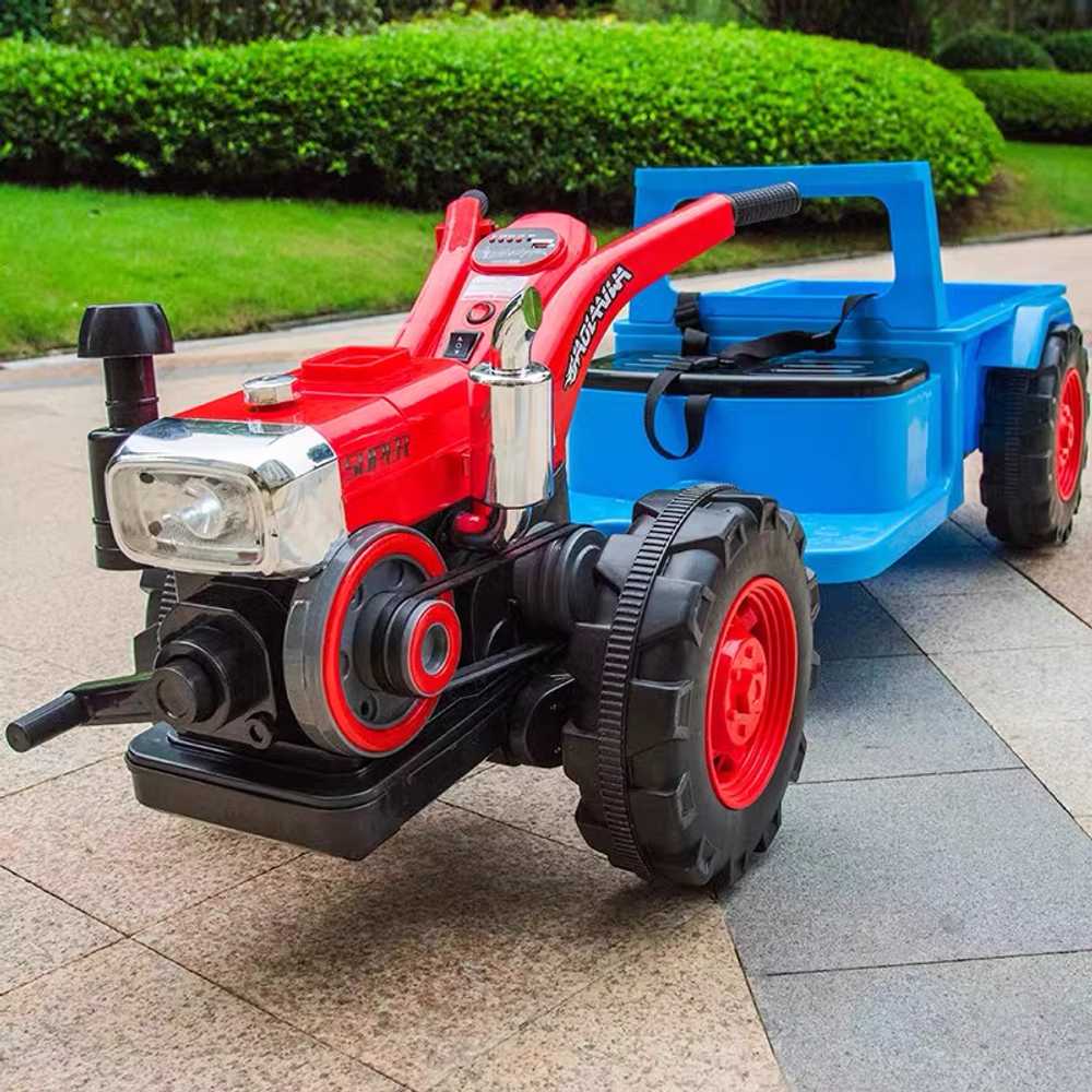 4륜 전동 경운기 승용완구 사륜 트랙터 전동차 키즈카페 유치원 가정용 야외 붕붕카, 1개 141,800원
