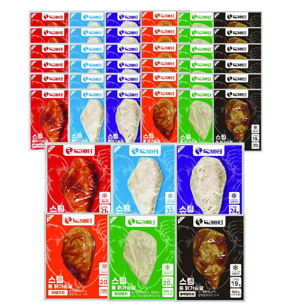 득근파티 통 닭가슴살 6종 혼합, 현재가 47,880원