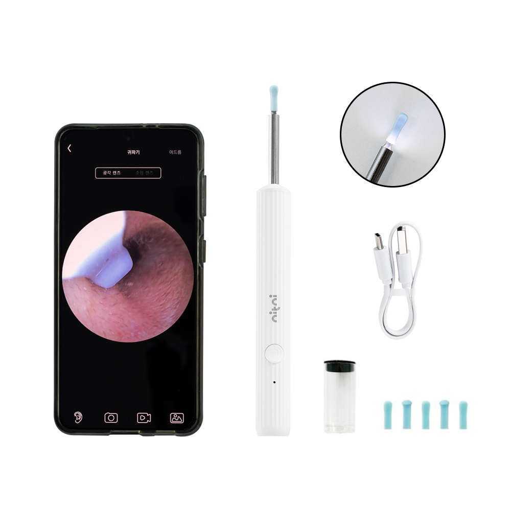 니트니 500만 고화질 내시경 LED 스마트 귀 클리너 NTN-EARPICK BASIC, 혼합색상, 1개 17,800원