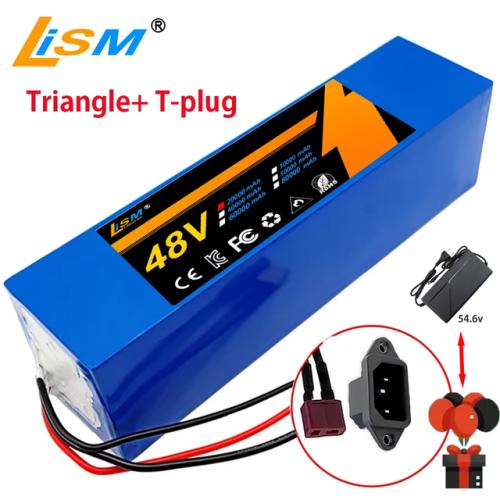 21700 리튬 배터리 팩 고출력 Ebike 배터리 전기 자전거 BMS 및 2A 충전기 13S3P 800-1000W 54.6V 48V 20ah 110,140원